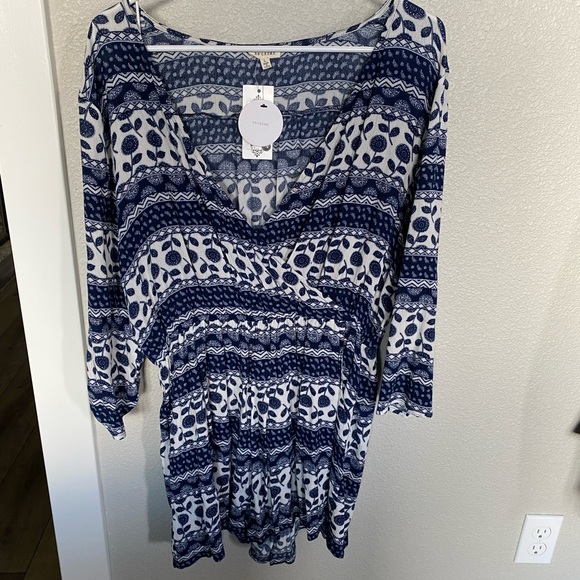 En Crème Blue Romper - Picture 2 of 7